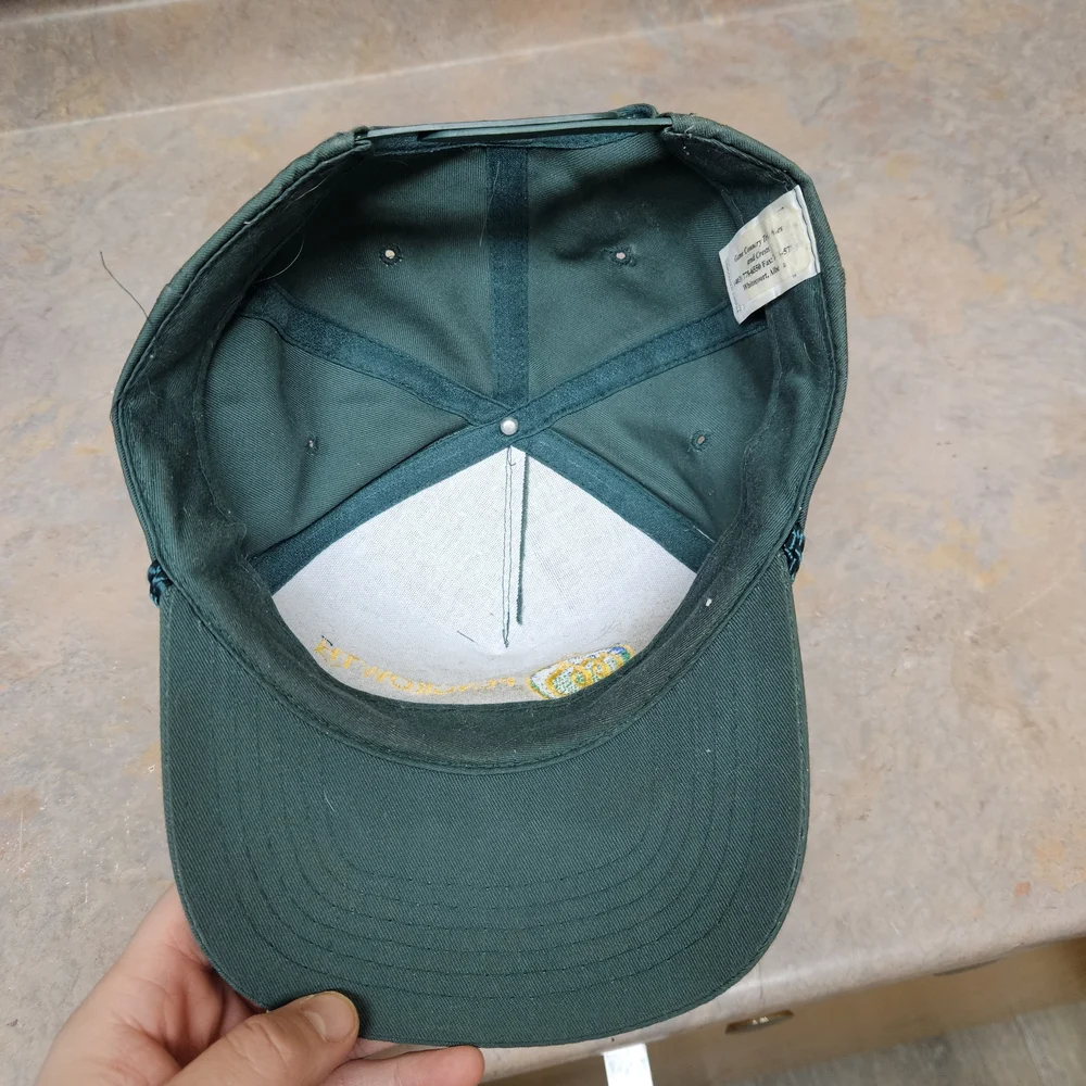 Russell Athletic Dark Green Logo Cap Made In Vancouver Canada 80s 90s - Picture 5 of 5
